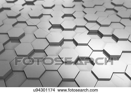 Hexagonal pattern, computer illustration. View Large Photo Image Picture - Hexagonal pattern, computer illustration.. Fotosearch