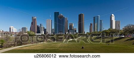 Stock Image - Houston Skyline, Texas. Fotosearch