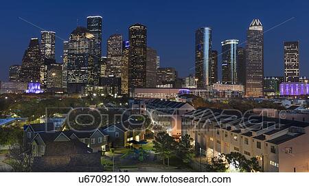 Stock Image - Houston Skyline, Texas. Fotosearch