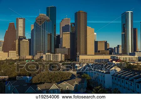 Houston Skyline, Texas View Large Photo Image Stock Photograph - Houston Skyline, Texas. Fotosearch