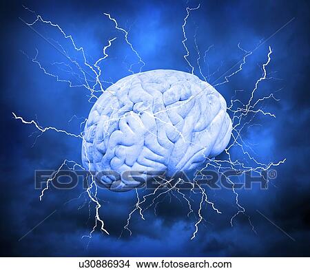 Human brain, computer artwork. View Large Photo Image Picture - Human brain, computer artwork.. Fotosearch