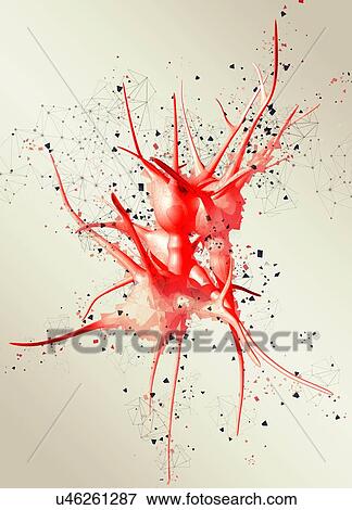 Human brain nerve cells, illustration. View Large Photo Image Stock Photo - Human brain nerve cells, illustration.. Fotosearch