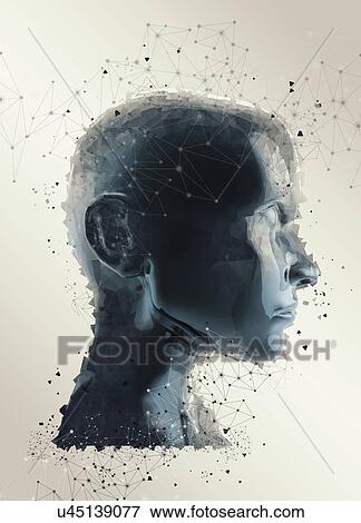 Stock Photo - Human head, illustration,. Fotosearch
