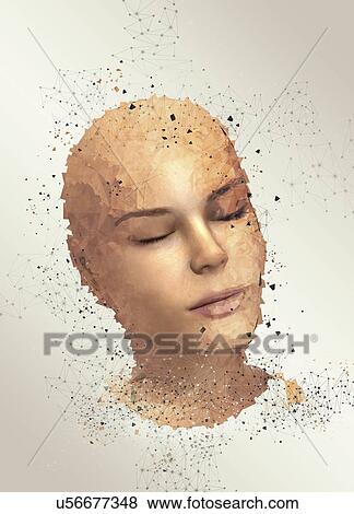 Human head, illustration, View Large Photo Image Stock Photo - Human head, illustration,. Fotosearch