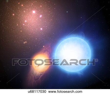 Illustration of a binary star on the outskirts of a globular cluster. Recent studies of such binaries by astronomers at Warwick University, UK, suggest that globular clusters could be 4 billion years younger than thought. View Large Photo Image Stock Image - Illustration of a binary star on the outskirts of a globular cluster. Recent studies of such binaries by astronomers at Warwick University, UK, suggest that globular clusters could be 4 billion years younger than thought.. Fotosearch