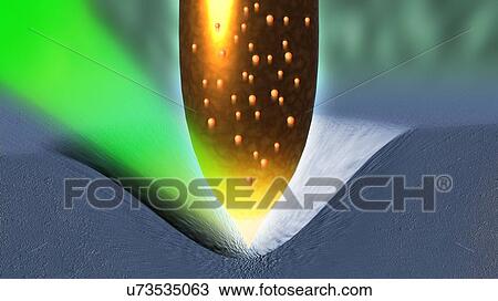 Stock Image - Illustration of a new technique to eke more power out of solar cells. Owing to physical limits, the maximum amount of sunlight falling on a solar cell that can be converted to electricity is only 34 percent. However, researchers at Warwick University.... Fotosearch