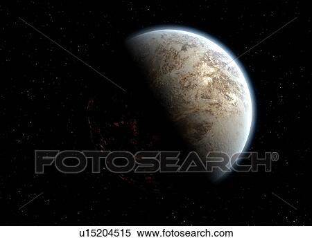 Illustration of a possible future Earth, its atmosphere riddled with dust and pollution, its surface dry. View Large Photo Image Stock Photography - Illustration of a possible future Earth, its atmosphere riddled with dust and pollution, its surface dry.. Fotosearch