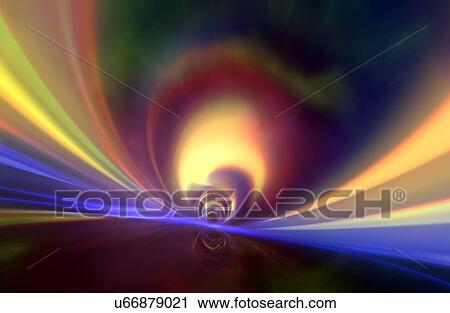 Illustration simulating what the explorer might see upon crossing the event horizon of a black hole. The event horizon is the black hole's boundary, the region beyond which the escape velocity exceeds that of light. View Large Photo Image Stock Image - Illustration simulating what the explorer might see upon crossing the event horizon of a black hole. The event horizon is the black hole's boundary, the region beyond which the escape velocity exceeds that of light.. Fotosearch