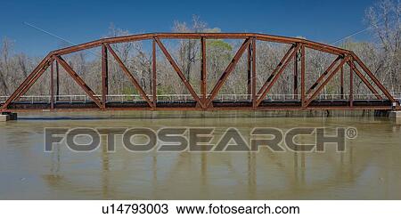 Iron Railroad Bridge over water, Texas View Large Photo Image Stock Image - Iron Railroad Bridge over water, Texas. Fotosearch