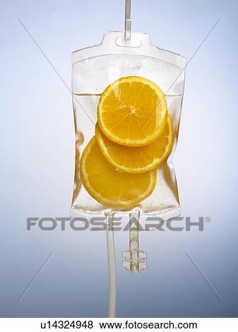 IV bag with orange slices, studio shot. View Large Photo Image Stock Photo - IV bag with orange slices, studio shot.. Fotosearch