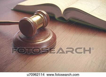 Picture - Judge's gavel and book.. Fotosearch
