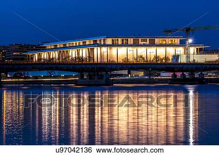 Kennedy Center Performing Arts with reflection on Potomac River - Washington D. C. View Large Photo Image Stock Photograph - Kennedy Center Performing Arts with reflection on Potomac River - Washington D. C. . Fotosearch