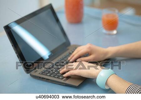 Laptop use. View Large Photo Image Stock Image - Laptop use.. Fotosearch