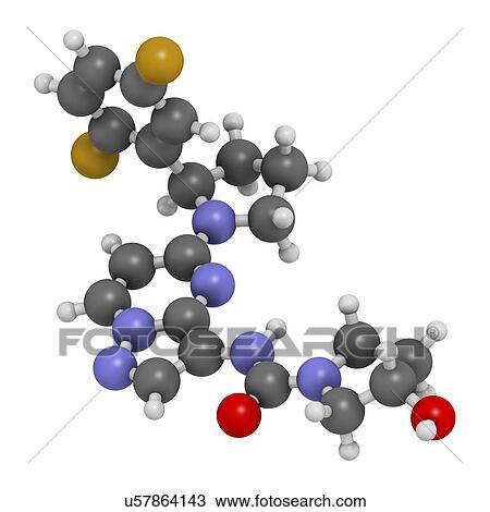 Larotrectinib cancer drug molecule. 3D rendering. Atoms are represented as spheres with conventional colour-coding: hydrogen (white), carbon (grey), nitrogen (blue), oxygen (red), fluorine (gold). View Large Photo Image Stock Image - Larotrectinib cancer drug molecule. 3D rendering. Atoms are represented as spheres with conventional colour-coding: hydrogen (white), carbon (grey), nitrogen (blue), oxygen (red), fluorine (gold).. Fotosearch