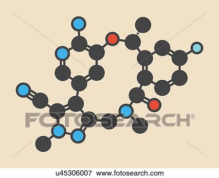 Lorlatinib cancer drug molecule. Stylized skeletal formula (chemical structure): Atoms are shown as colour-coded circles: hydrogen (hidden), carbon (grey), nitrogen (blue), oxygen (red), fluorine (cyan). View Large Photo Image Stock Photo - Lorlatinib cancer drug molecule. Stylized skeletal formula (chemical structure): Atoms are shown as colour-coded circles: hydrogen (hidden), carbon (grey), nitrogen (blue), oxygen (red), fluorine (cyan).. Fotosearch