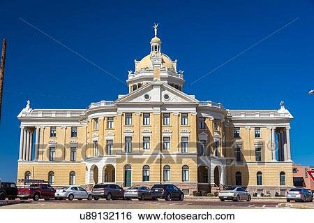 Stock Photograph - Marshall Texas Courthouse-Harrison County Courthouse, Marshall, Texas-. Fotosearch