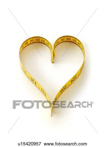 Measuring tape in the shape of a heart. View Large Photo Image Stock Photo - Measuring tape in the shape of a heart.. Fotosearch
