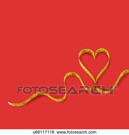 Measuring tape in the shape of a heart. View Large Photo Image Stock Photo - Measuring tape in the shape of a heart.. Fotosearch