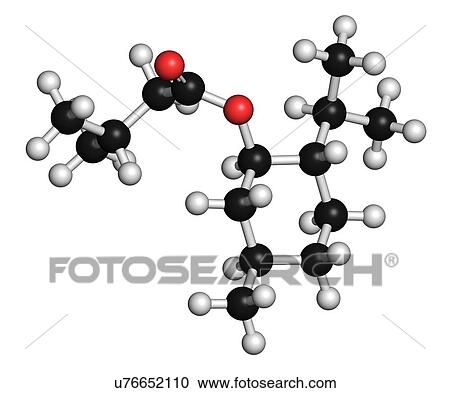 Menthyl isovalerate drug molecule. 3D rendering. Atoms are represented as spheres with conventional colour-coding: hydrogen (white), carbon (black), oxygen (red). View Large Photo Image Stock Image - Menthyl isovalerate drug molecule. 3D rendering. Atoms are represented as spheres with conventional colour-coding: hydrogen (white), carbon (black), oxygen (red).. Fotosearch