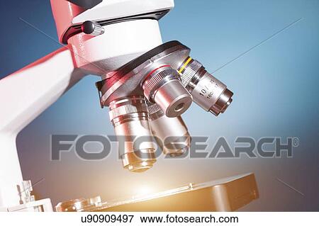 Microscope stage and lenses. View Large Photo Image Stock Photo - Microscope stage and lenses.. Fotosearch