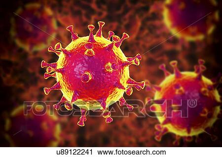 Middle East Respiratory Syndrome Coronavirus (MERS-CoV) particles (virions), computer illustration. Formerly known as novel coronavirus, MERS was first identified in Saudi Arabia in 2012. Most people infected with MERS develop severe acute respiratory... View Large Photo Image Stock Image - Middle East Respiratory Syndrome Coronavirus (MERS-CoV) particles (virions), computer illustration. Formerly known as novel coronavirus, MERS was first identified in Saudi Arabia in 2012. Most people infected with MERS develop severe acute respiratory.... Fotosearch