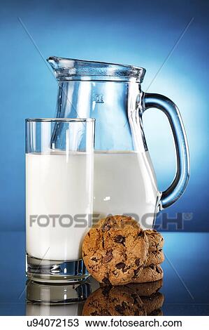 Milk and cookies. View Large Photo Image Stock Image - Milk and cookies.. Fotosearch