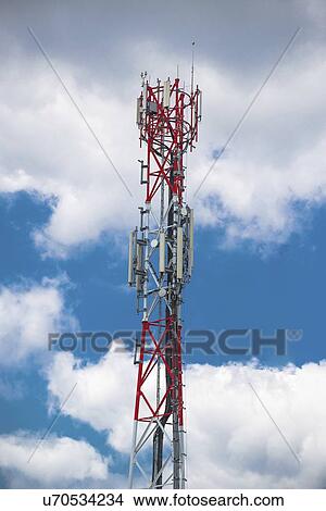 Picture - Mobile phone antenna tower.. Fotosearch