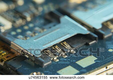 Stock Photography - Mobile phone circuit board.. Fotosearch