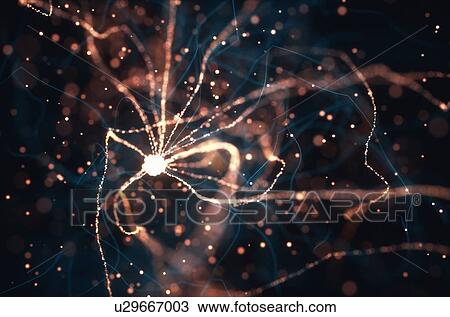 Stock Image - Nerve cells, illustration.. Fotosearch