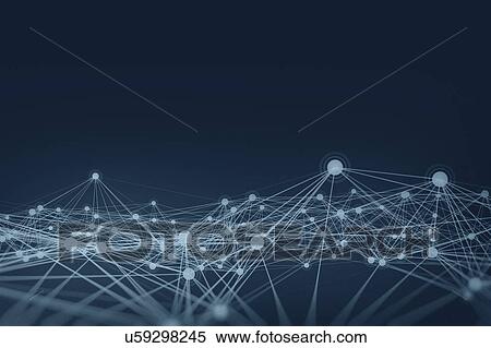 Stock Photography - Network, computer illustration.. Fotosearch