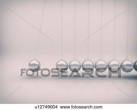 Picture - Newton's cradle, illustration.. Fotosearch