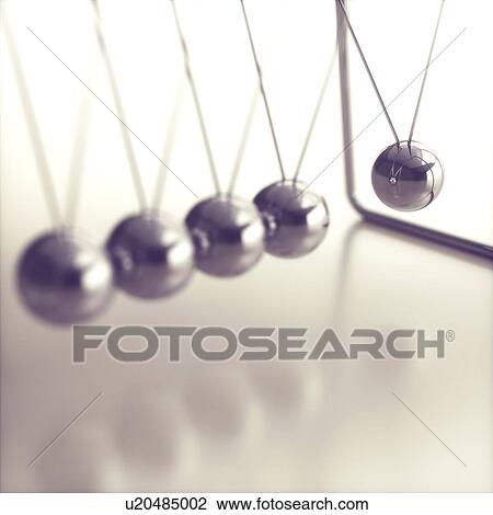 Stock Image - Newton's cradle.. Fotosearch