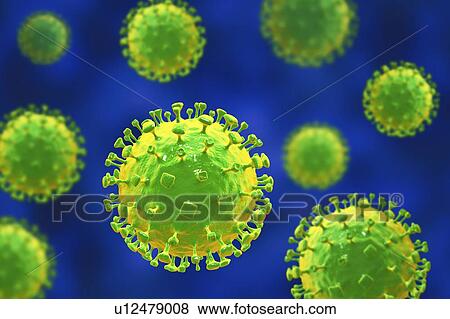 Stock Photo - Nipah virus particles, computer illustration. Nipah virus is zoonotic (transmitted to humans from animals) and was first found in Malaysia and Singapore in people who had close contact with pigs. It was initially isolated in 1999 upon examining.... Fotosearch