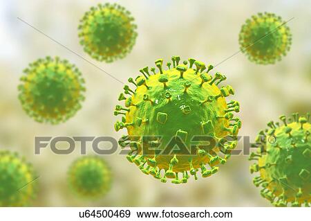 Stock Photo - Nipah virus particles, computer illustration. Nipah virus is zoonotic (transmitted to humans from animals) and was first found in Malaysia and Singapore in people who had close contact with pigs. It was initially isolated in 1999 upon examining.... Fotosearch