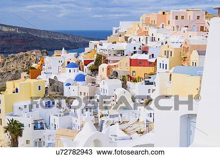 Stock Image - Oia, Santorini, Greece.. Fotosearch