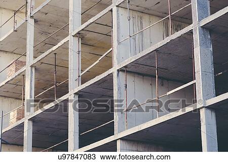 Part constructed building. View Large Photo Image Stock Image - Part constructed building.. Fotosearch