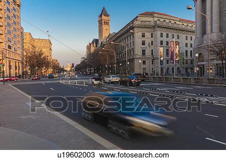 Pennsylvania Ave to US Capitol going towards US Capitol in Washington DC. during rush hour PM View Large Photo Image Stock Image - Pennsylvania Ave to US Capitol going towards US Capitol in Washington DC. during rush hour PM. Fotosearch