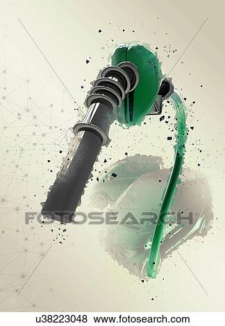 Petrol pump, illustration. View Large Photo Image Stock Photo - Petrol pump, illustration.. Fotosearch