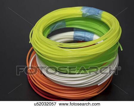 Plastic filaments for 3D printing. View Large Photo Image Stock Photo - Plastic filaments for 3D printing.. Fotosearch