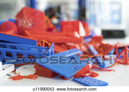 Plastic waste from 3D printing. View Large Photo Image Stock Image - Plastic waste from 3D printing.. Fotosearch