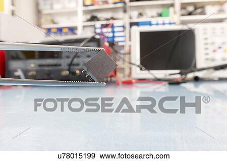 Stock Photo - Prototype of a semiconductor crystal.. Fotosearch