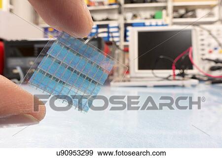 Stock Photo - Prototype of a semiconductor crystal.. Fotosearch