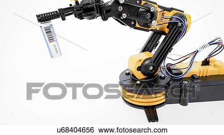 Stock Photograph - Robotic arm holding phial.. Fotosearch