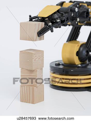 Robotic arm using building blocks. View Large Photo Image Stock Image - Robotic arm using building blocks.. Fotosearch