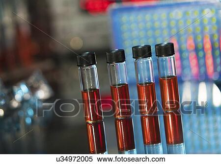 Stock Photography - Samples in phials.. Fotosearch