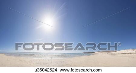 Picture - Sandy beach on sunny day.. Fotosearch