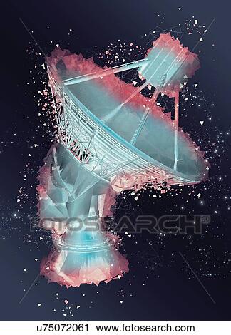 Satellite in space, illustration. View Large Photo Image Stock Image - Satellite in space, illustration.. Fotosearch