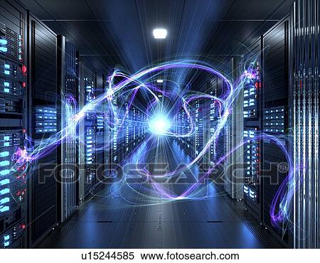 Stock Photography - Server room, computer illustration.. Fotosearch