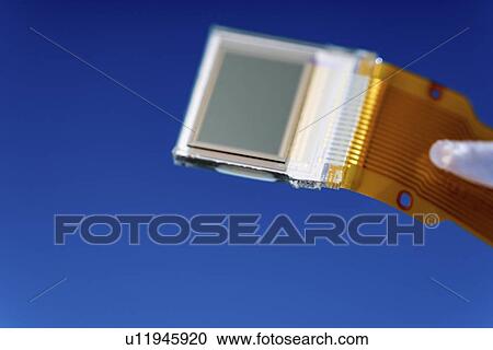 Stock Image - Silicon charge-coupled device (CCD) matrix.. Fotosearch