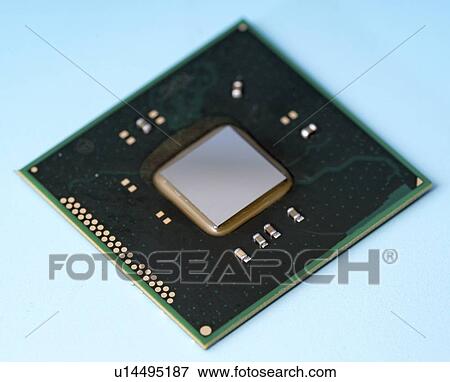 Stock Photo - Silicon integrated chip.. Fotosearch